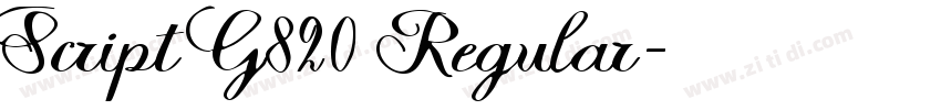 Script G820 Regular字体转换
